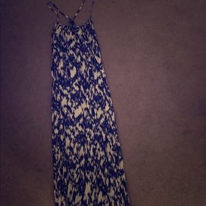 Dark blue & white maxi